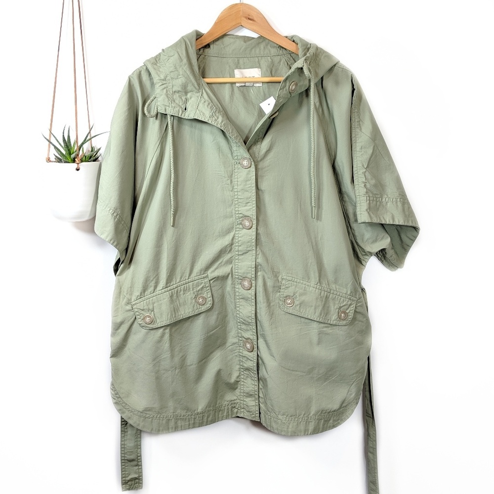 • loft • lightweight hooded poncho jacket - Picture 4 of 8
